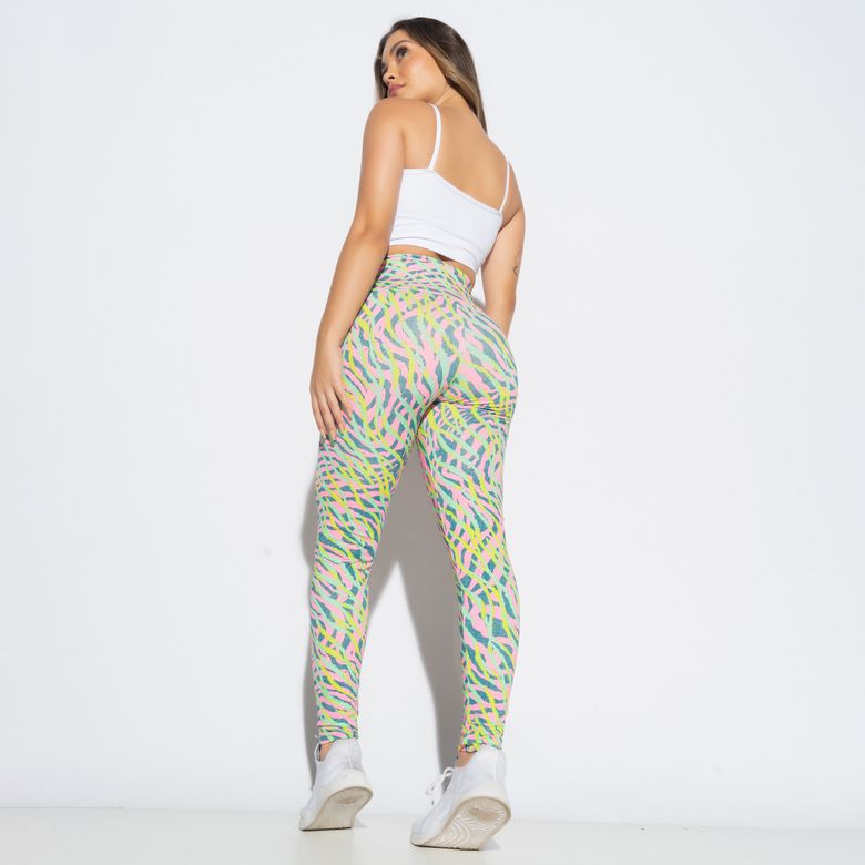 Leggings Fitness Printed Wavy Colored LG2036