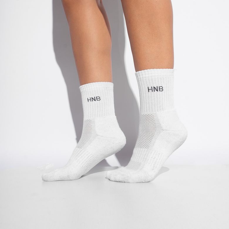 Women's White Socks HNB Medium Pipe ME680