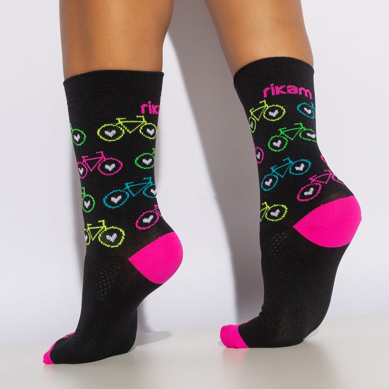 Female Medium Upper Running Socks Black Nº 34 to 39 ME669