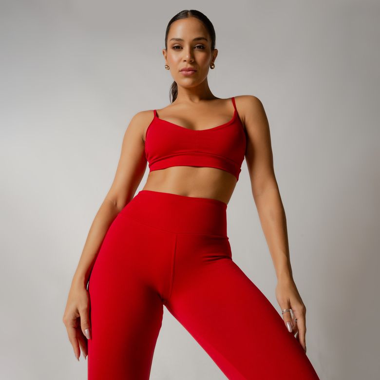 Top Fitness Red V-neck Lounge TP1599
